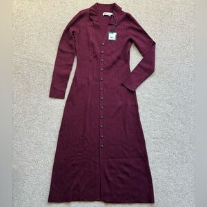 Normal Brand - Alyx Button Thru Dress in Wine